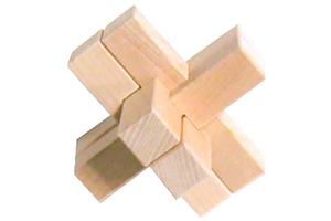 木製立体パズル　十字