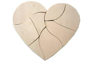 平面パズル　ハート